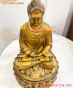 Tượng Đức Bổn Sư Thích Ca Mâu Ni Phật Bằng Đồng Cao 37cm