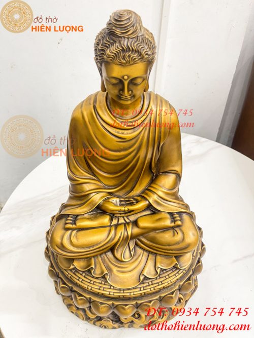 Tượng Đức Bổn Sư Thích Ca Mâu Ni Phật Bằng Đồng Cao 37cm