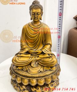 Tượng Đức Bổn Sư Thích Ca Mâu Ni Phật Bằng Đồng Cao 37cm