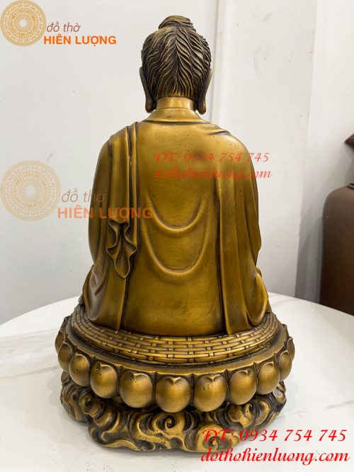 Tượng Đức Bổn Sư Thích Ca Mâu Ni Phật Bằng Đồng Cao 37cm
