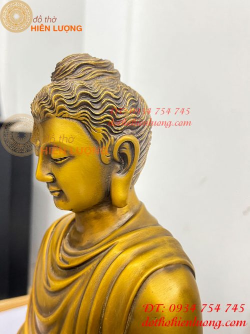 Tượng Đức Bổn Sư Thích Ca Mâu Ni Phật Bằng Đồng Cao 37cm