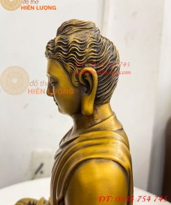 Tượng Đức Bổn Sư Thích Ca Mâu Ni Phật Bằng Đồng Cao 37cm