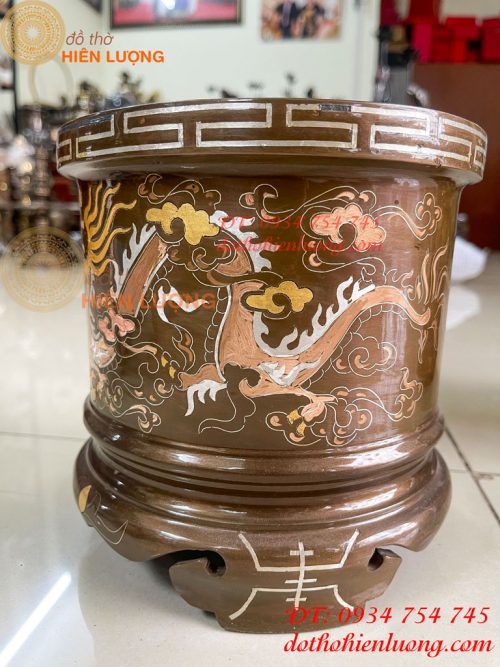 Bát Hương Khảm Tam Khí Đường Kính 18cm