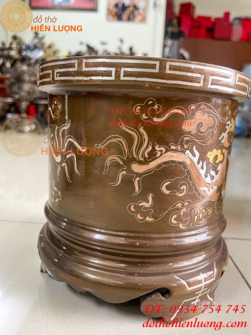 Bát Hương Khảm Tam Khí Đường Kính 18cm