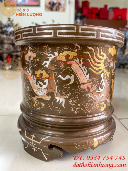 Bát Hương Khảm Tam Khí Đường Kính 18cm