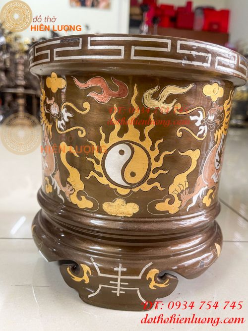 Bát Hương Khảm Tam Khí Đường Kính 18cm