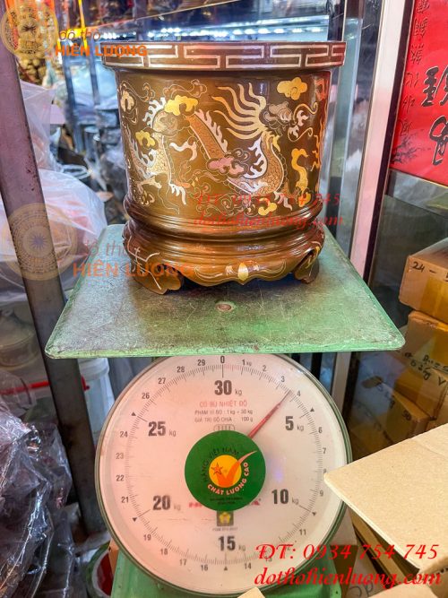 Bát Hương Khảm Tam Khí Đường Kính 18cm