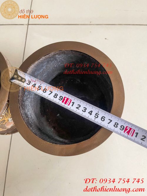 Bát Hương Khảm Tam Khí Đường Kính 18cm
