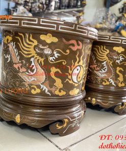 Bát Hương Khảm Tam Khí Đường Kính 18cm
