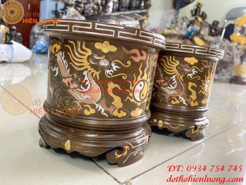 Bát Hương Khảm Tam Khí Đường Kính 18cm