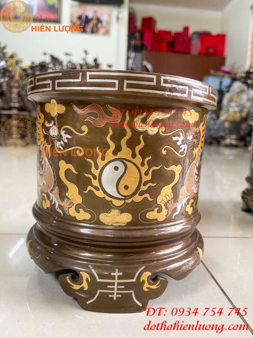 Bát Hương Khảm Tam Khí Đường Kính 18cm