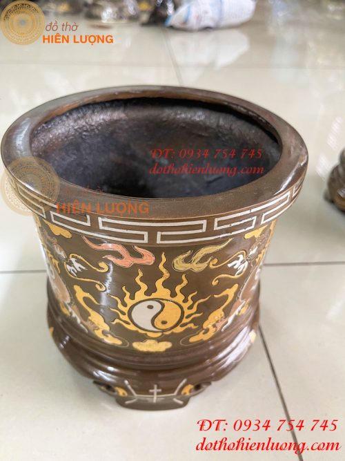 Bát Hương Khảm Tam Khí Đường Kính 18cm