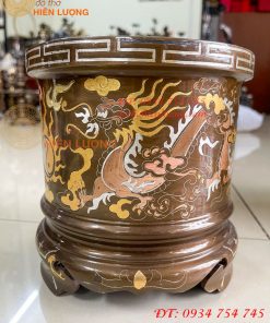 Bát Hương Khảm Tam Khí Đường Kính 18cm
