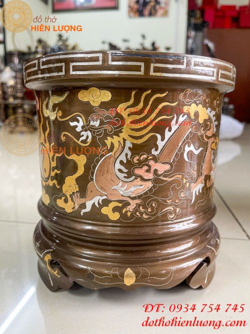 Bát Hương Khảm Tam Khí Đường Kính 18cm