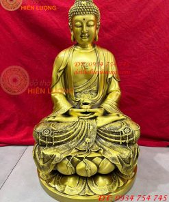 Tượng Phật Adida Cao 30cm Bằng Đồng Vàng