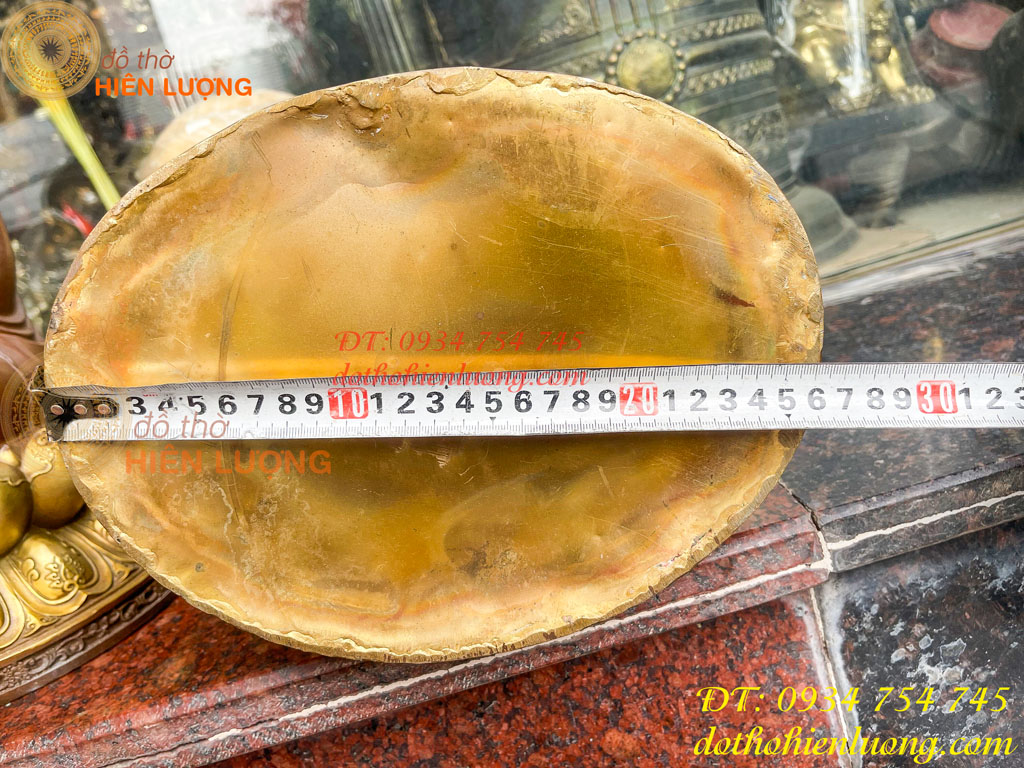 Bộ Tượng Phật Ta Bà Tam Thánh Bằng Đồng Áo Nâu Cao 40cm