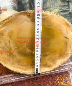 Bộ Tượng Phật Ta Bà Tam Thánh Bằng Đồng Áo Nâu Cao 40cm
