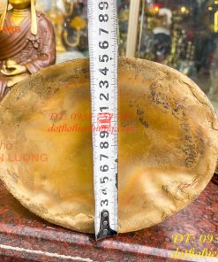 Bộ tượng phật ta bà tam thánh bằng đồng áo nâu cao 30cm, nặng 7,5kg