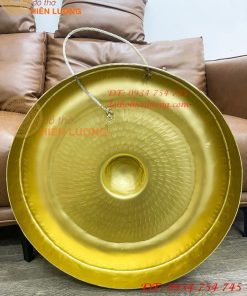 Cồng chiêng Tây nguyên họa tiết hoa văn trống đồng đk 60cm, nặng 8,3kg