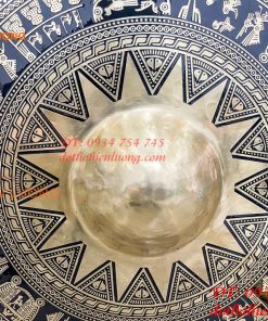 Cồng chiêng Tây nguyên họa tiết hoa văn trống đồng đk 60cm, nặng 8,3kg