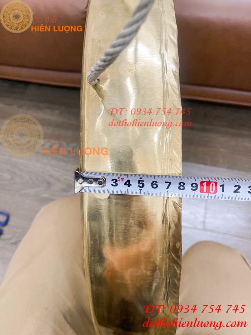 Cồng chiêng Tây nguyên họa tiết hoa văn trống đồng đk 60cm, nặng 8,3kg