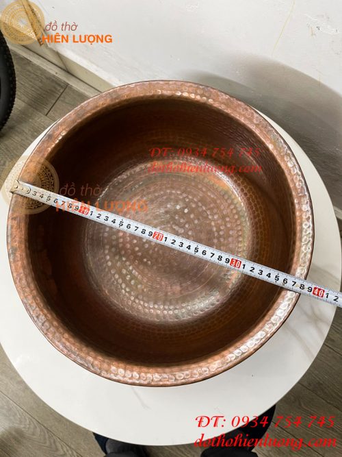 Chậu Đồng Spa Ngâm Chân Gò Tay Thủ Công Đường Kính 38cm