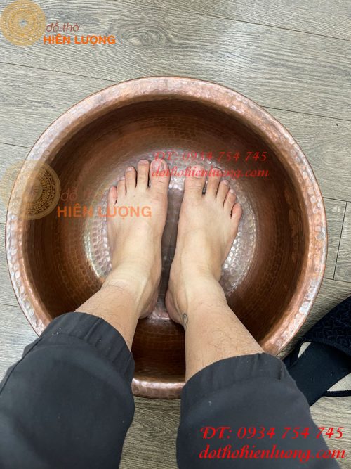 Chậu Đồng Spa Ngâm Chân Gò Tay Thủ Công Đường Kính 38cm