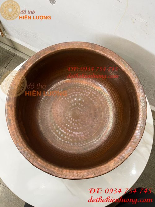Chậu Đồng Spa Ngâm Chân Gò Tay Thủ Công Đường Kính 38cm