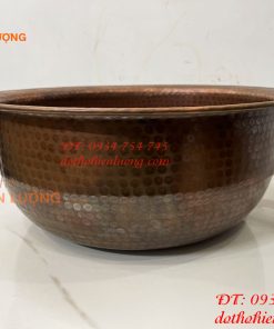 Chậu Đồng Spa Ngâm Chân Gò Tay Thủ Công Đường Kính 38cm
