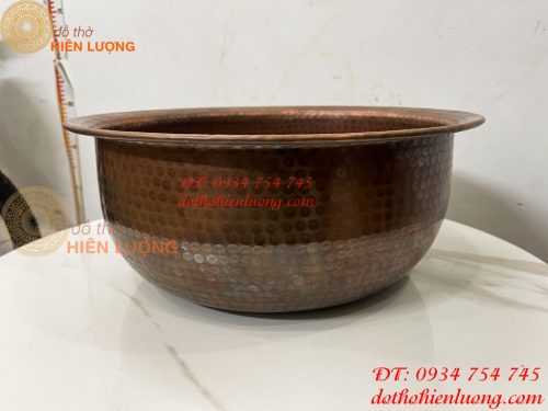 Chậu Đồng Spa Ngâm Chân Gò Tay Thủ Công Đường Kính 38cm