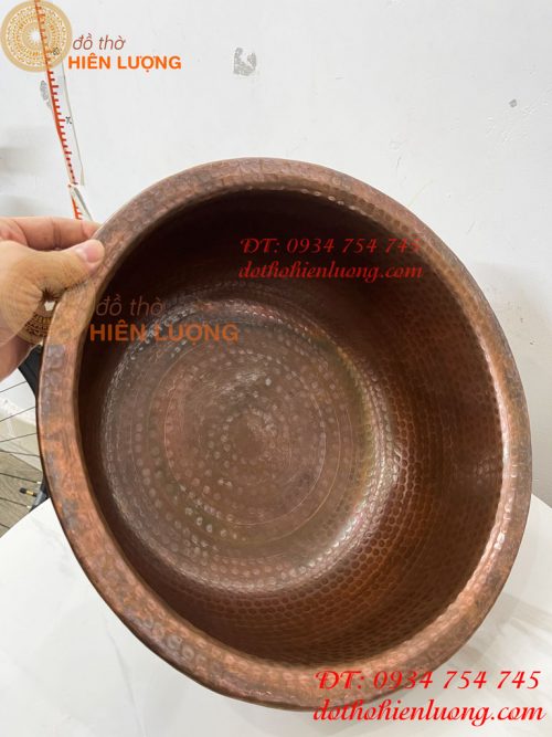 Chậu Đồng Spa Ngâm Chân Gò Tay Thủ Công Đường Kính 38cm
