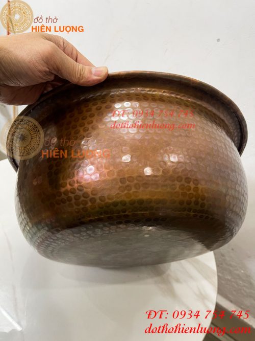 Chậu Đồng Spa Ngâm Chân Gò Tay Thủ Công Đường Kính 38cm