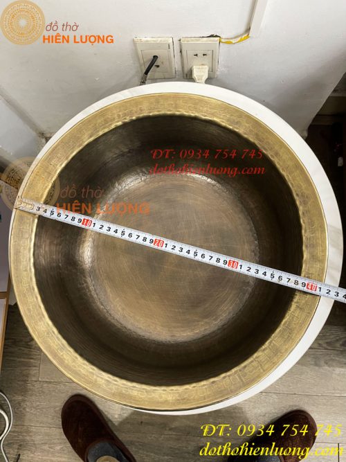 Chậu đồng ngâm chân Spa đường kính 42cm (gò tay theo yêu cầu)