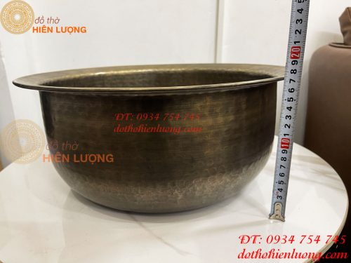 Chậu đồng ngâm chân Spa đường kính 42cm (gò tay theo yêu cầu)