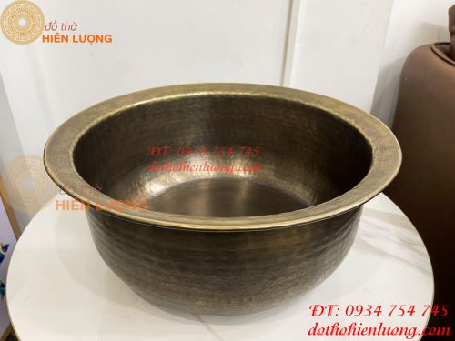 Chậu đồng ngâm chân Spa đường kính 42cm (gò tay theo yêu cầu)