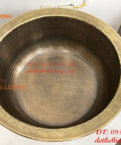 Chậu đồng ngâm chân Spa đường kính 42cm (gò tay theo yêu cầu)