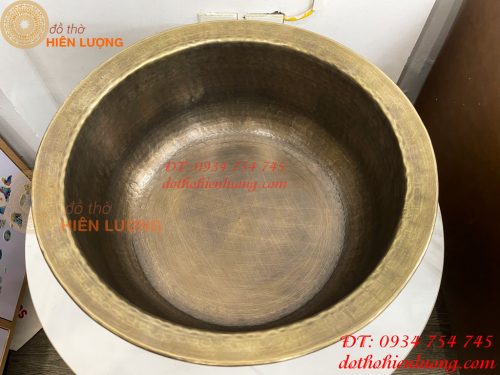 Chậu đồng ngâm chân Spa đường kính 42cm (gò tay theo yêu cầu)