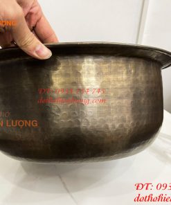 Chậu đồng ngâm chân Spa đường kính 42cm (gò tay theo yêu cầu)