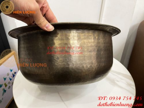 Chậu đồng ngâm chân Spa đường kính 42cm (gò tay theo yêu cầu)