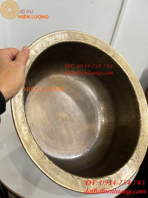 Chậu đồng ngâm chân Spa đường kính 42cm (gò tay theo yêu cầu)