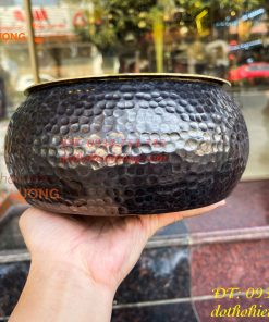 Cơi trầu Bằng Đồng Gò Tay Thủ Công 100% Đường Kính 19cm