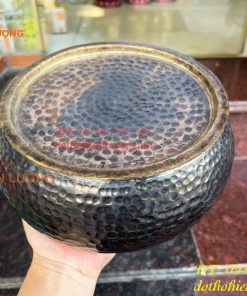 Cơi trầu Bằng Đồng Gò Tay Thủ Công 100% Đường Kính 19cm