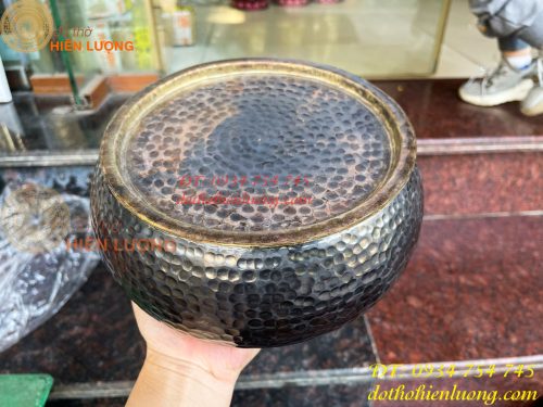 Cơi trầu Bằng Đồng Gò Tay Thủ Công 100% Đường Kính 19cm