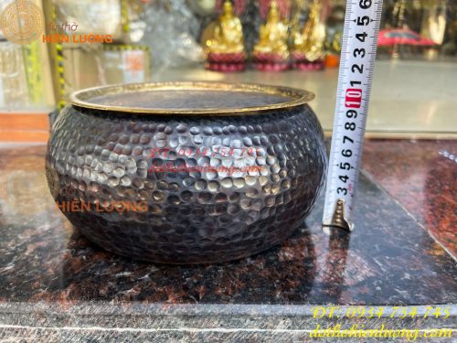 Cơi trầu Bằng Đồng Gò Tay Thủ Công 100% Đường Kính 19cm