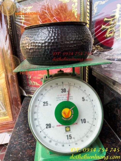 Cơi trầu Bằng Đồng Gò Tay Thủ Công 100% Đường Kính 19cm