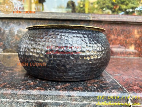 Cơi trầu Bằng Đồng Gò Tay Thủ Công 100% Đường Kính 19cm