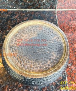 Cơi trầu Bằng Đồng Gò Tay Thủ Công 100% Đường Kính 19cm