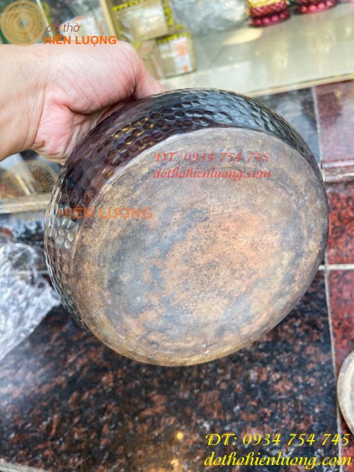 Cơi trầu Bằng Đồng Gò Tay Thủ Công 100% Đường Kính 19cm