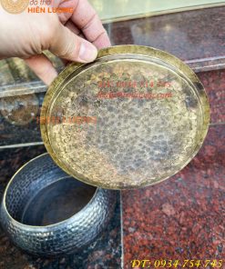 Cơi trầu Bằng Đồng Gò Tay Thủ Công 100% Đường Kính 19cm