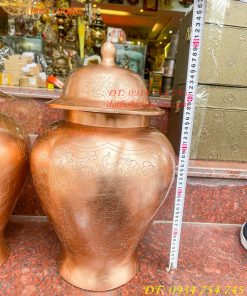 Đôi Chóe Thờ Cúng Bằng Đồng Đỏ Cao 50cm, Nặng 15,5Kg